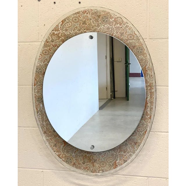 Vintage Oval Mirror, 1990s For Sale - Image 5 of 9
