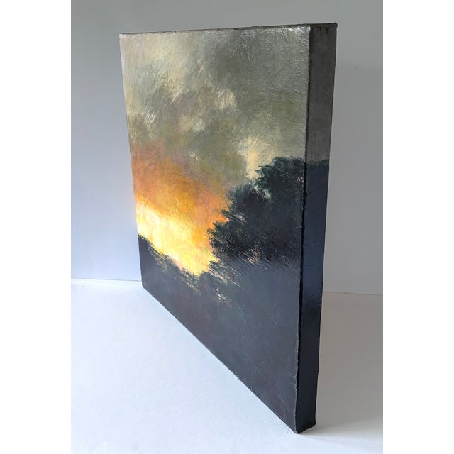 Textile "Across the Street #15" Oil on Canvas Painting by Irma Cerese For Sale - Image 7 of 8