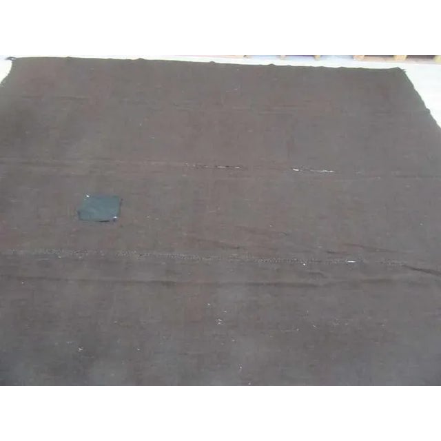 Mid-Century Modern Dark Brown Vintage Kilim Rug - 10′4″ × 12′11″ For Sale - Image 3 of 6