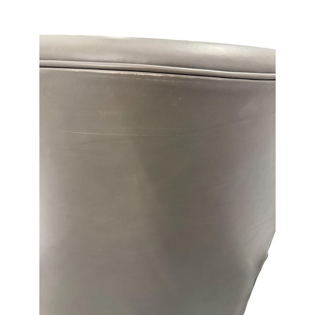 Arhaus Rhen Leather Side Arm Chair - Showroom Sample For Sale - Image 9 of 11