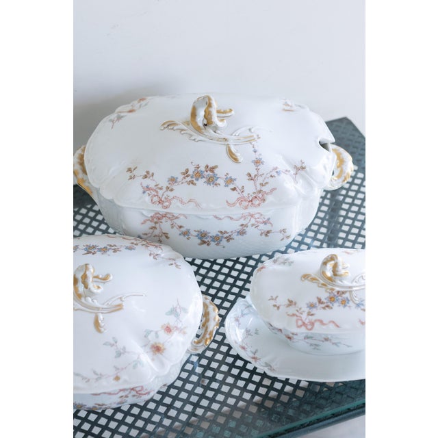 Vintage French Porcelain Dinner Service for 12 - 28 pcs For Sale - Image 9 of 11