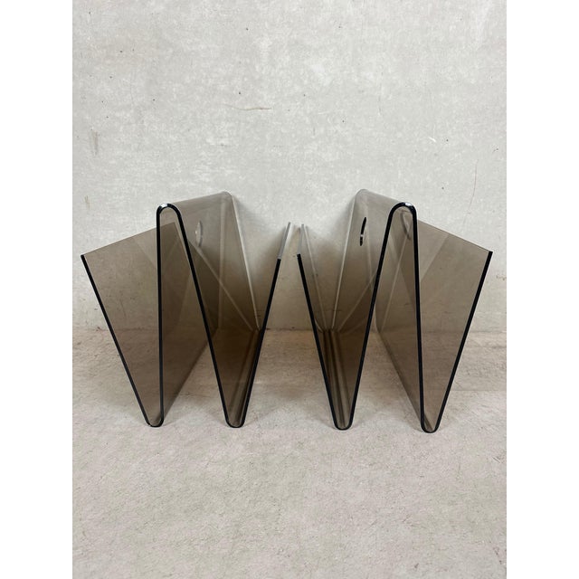Vintage Magazine Holder in Acrylic Glass, 1970s For Sale - Image 6 of 8