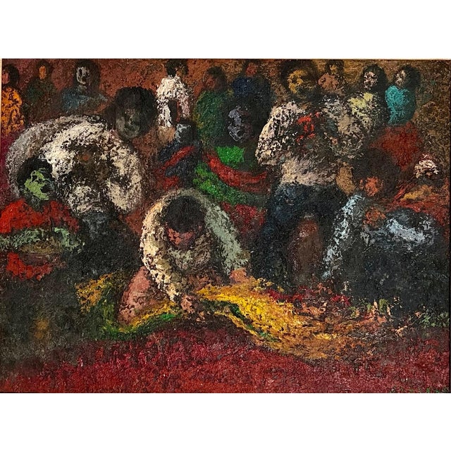 Dimensions: (Frame) H 28.5" x W 35.5" (Painting) H 22" x W 30" Miguel Ángel Aybar Llauca, an artist specializing in...