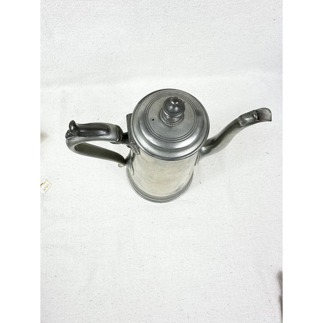 Mid 19th Century Antique Mid 1800’s James Dixon & Sons Pewter Coffee Pot For Sale - Image 5 of 8