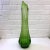 Viking Green Floor Vase. Made in the 1960s. 21½”H x 6¼”D 1960s Vintage Large Green Ribbed Blown Glass Vase