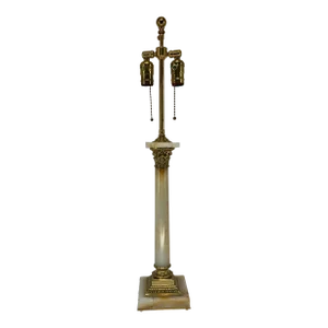 Vintage Onyx Classical Column Table Tamp