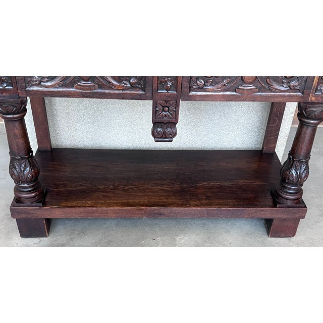 19th Century Spanish Hand Carved Renaissance Raised Cabinet For Sale - Image 11 of 12