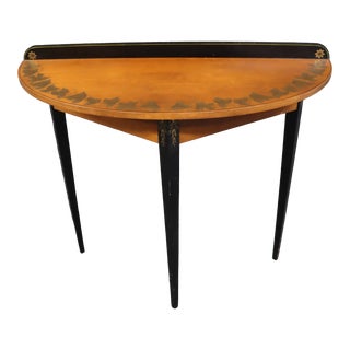 Hitchcock Early American Style Maple & Black Console Table For Sale