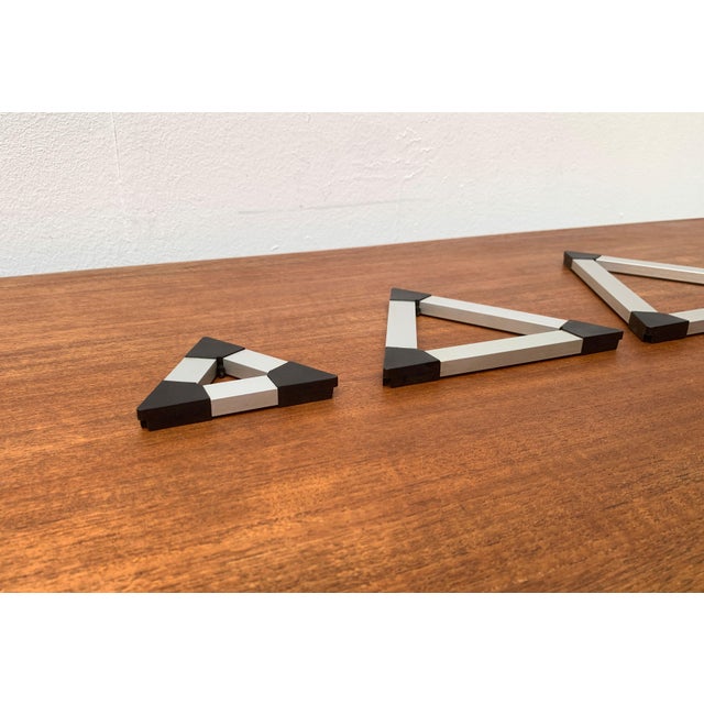 Danish Triangular Trivet Coasters by Jorgen Meldgaard for Menu, 1980s, Set of 3 For Sale - Image 11 of 18