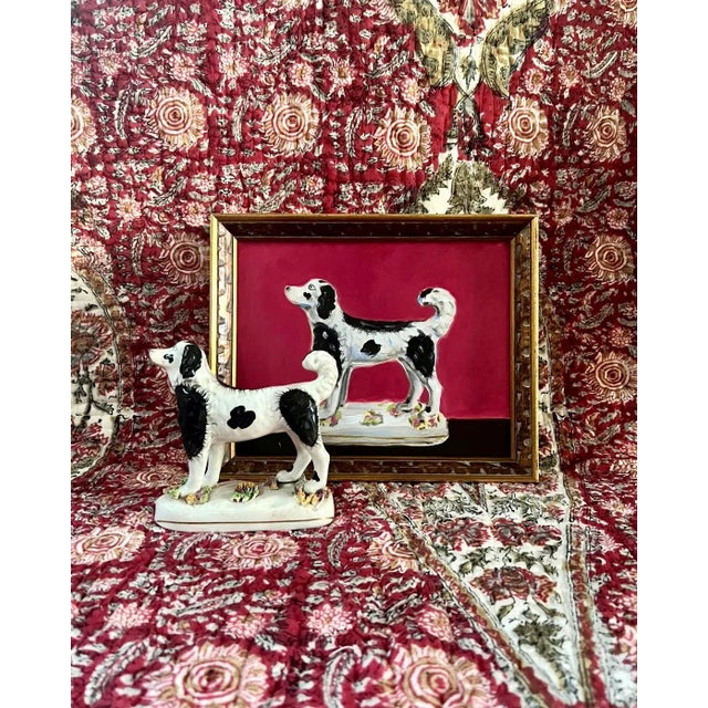 Susannah Carson Morris the Black & White Staffordshire Water Spaniel Dog Portrait by Susannah Carson For Sale - Image 4 of 4