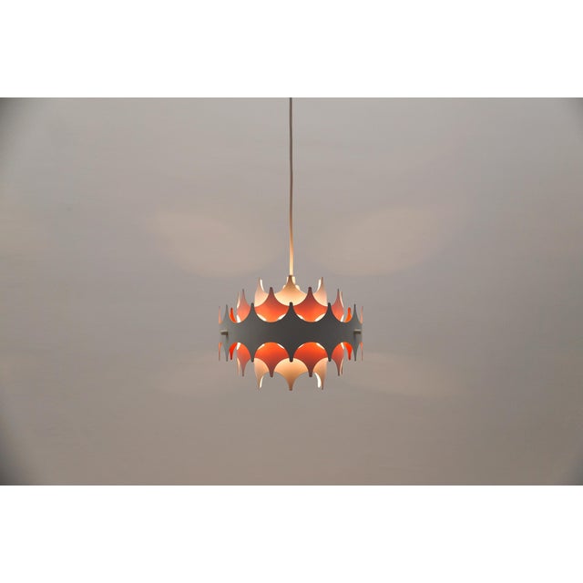 Space Age Brutalist Pendant Lamp from Doria Leuchten, Germany, 1960s For Sale - Image 6 of 13