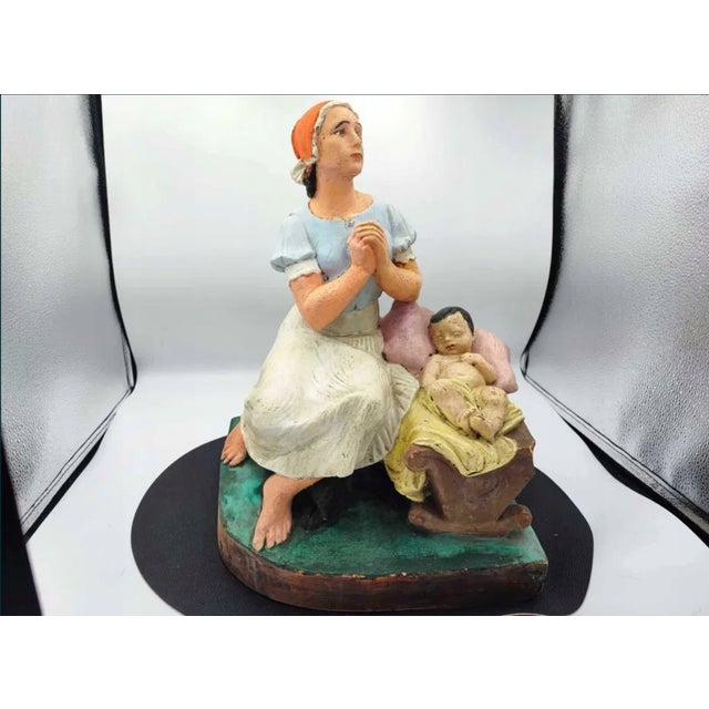 Brown Vintage Figure in Terracotta, 1890s For Sale - Image 8 of 8