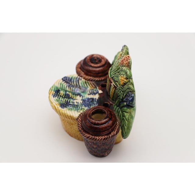 Date: 19th Century. Style: Portuguese Palissy Ware. Country: Portugal. Material: Glazed Earthenware. Marked: M. Mafra...