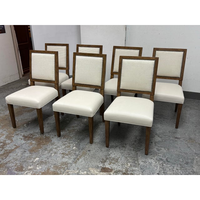 DC Custom by Jose Chavez Leather Dining Chairs, Set of Seven For Sale In San Francisco - Image 6 of 12