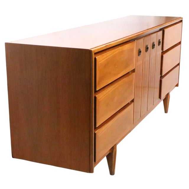 Mid-Century Modern Nine Drawer Mid 20th Century Dresser by American of Martinsville For Sale - Image 3 of 15