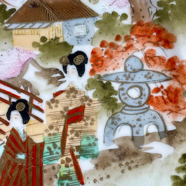 Antique Chinese Porcelain Hand-Painted Decorative Plate For Sale - Image 4 of 7