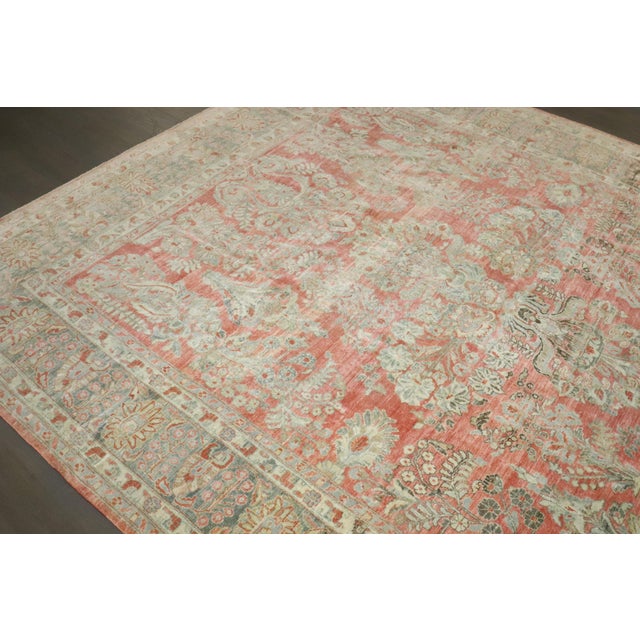 American Antique Zabihi Collection Persian Sarouk Rug - 8'11" x 11' For Sale - Image 3 of 10