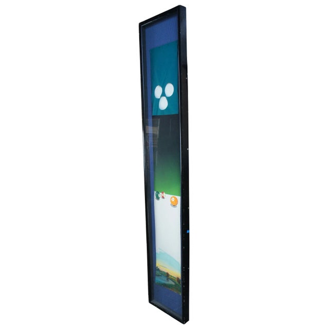 Contemporary 1986 Untitled Pool Table Watercolor Landscape Mixed Media Artwork by Dike Blair For Sale - Image 3 of 10