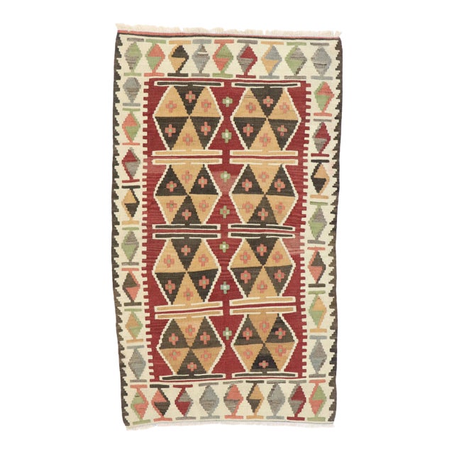 Vintage Persian Shiraz Kilim Rug - 02'11 X 04'11 For Sale
