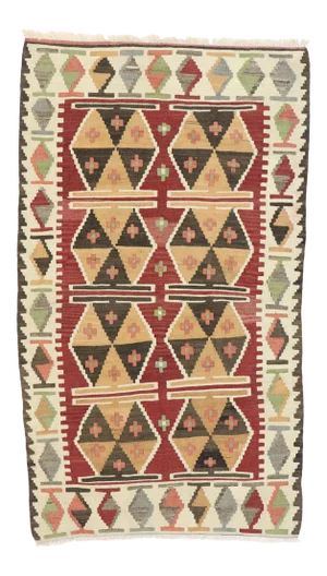 Vintage Persian Shiraz Kilim Rug - 02'11 X 04'11