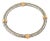 Roberto Coin 18k Two Tone Gold Basket Weave Flex Bangle Bracelet For Sale