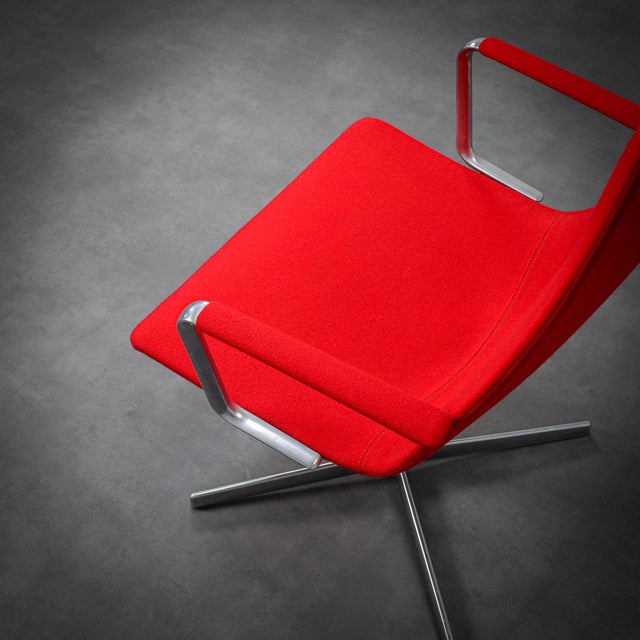 Red Catifa 70 Swivel Lounge Chairs by Arper, Italy, 2000s, Set of 2 For Sale - Image 8 of 10