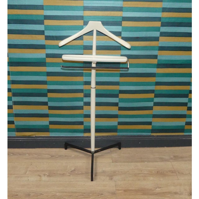 A truly practical organizer "Valet" In a delicate design Wood, painted white with a black metal tripod base Refined and...