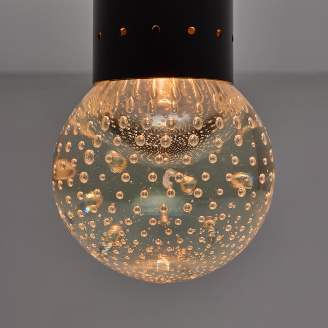1960s Gino Sarfatti Seguso Bubble Glass Wall or Ceiling Lamp for Arteluce For Sale - Image 12 of 18