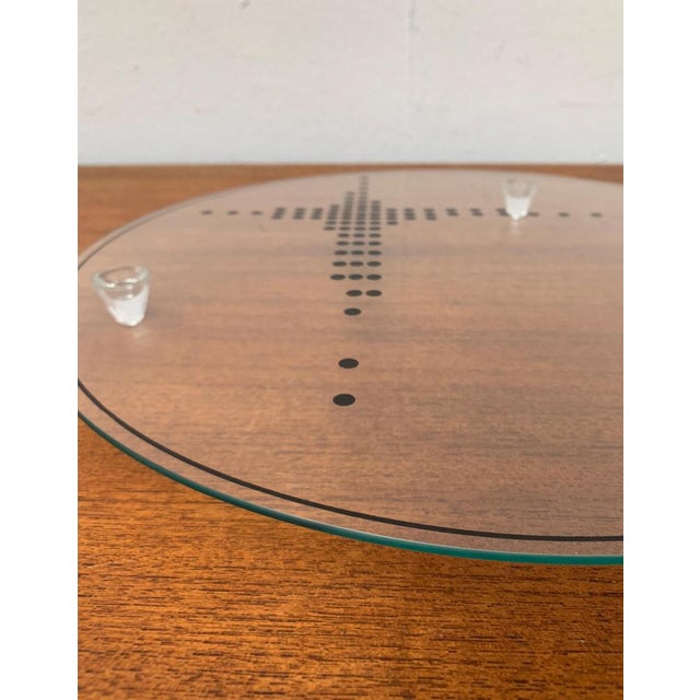 Postmodern Glass Cake Plate, 1980s For Sale - Image 10 of 16