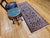 Textile Vintage Persian Kerman Rug, Hand-Knotted Wool, All-Over Floral Garden Pattern, Navy & Ivory, 3x7 For Sale - Image 7 of 16