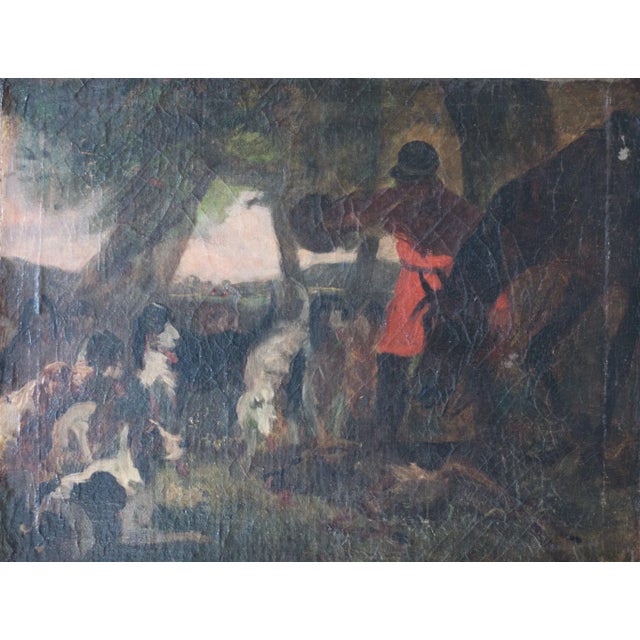 Study of a Hunting Scene, 1860-1880, Oil on Canvas For Sale - Image 6 of 6