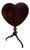 1990s Bombay Company Mahogany Flip Top Side Table Pedestal Stand Queen Ann Heart Shape For Sale
