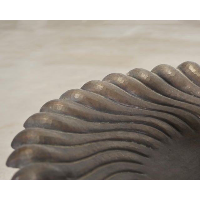 Patinated Bronze Three-Tier Muffin Dessert Stand or Display For Sale - Image 10 of 18
