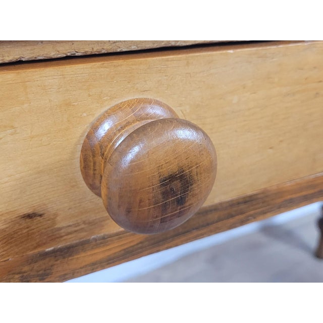 Victorian Pine Farmhouse Kitchen Table, 19th Century For Sale - Image 9 of 18