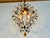 Vintage 1960s Bronze Crystal Amber Chandelier – 3 Light For Sale - Image 10 of 13