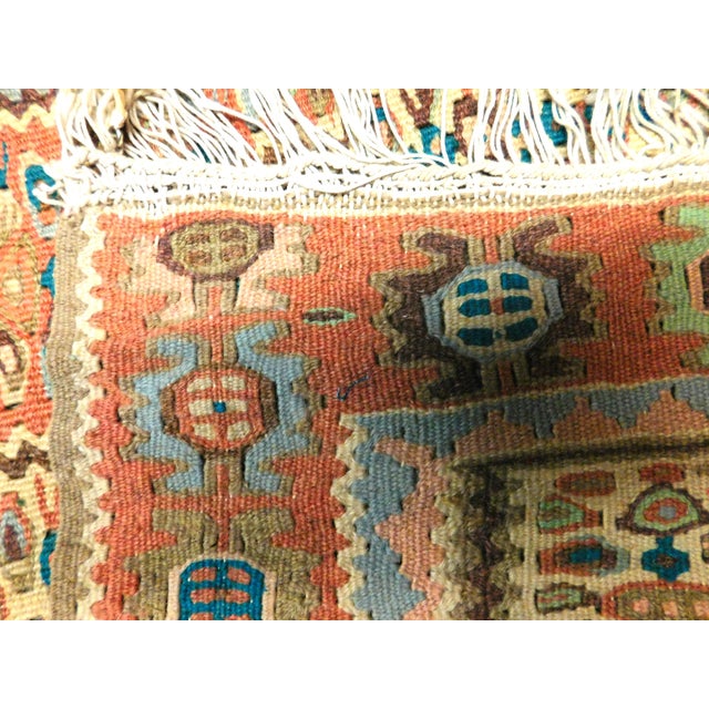 Vintage Handwoven Persian Kilim. 4'x 5' For Sale - Image 12 of 12