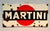 Old Martini sign with signs of wear on the enamel