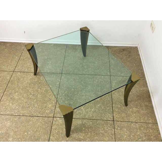 Metal Brutalist Bronze Coffee Table by Peter Ghyczy, 1960s For Sale - Image 7 of 10