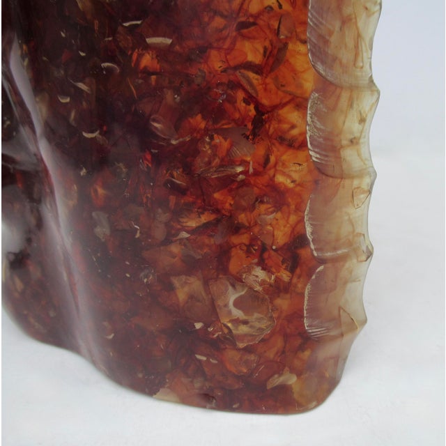 Asian Cast Resin Buddha Face in a Tortoise Shell Look, Decorative Accent Piece For Sale - Image 10 of 16