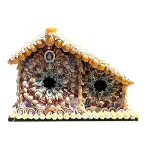 Vintage Shell Encrusted Bird House