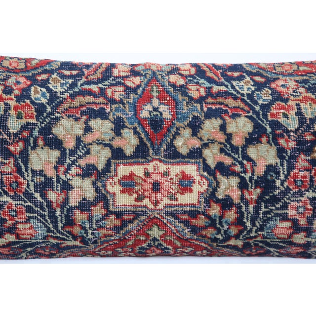 Antique Collectore Handwoven Persian Rug Pillow Cushion Cover -16'' X 47'' For Sale - Image 9 of 10