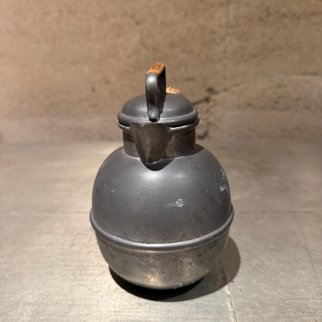 Metal Pooles Pewter H M 3 Taunton Mass Small Personal Teapot Mid Century For Sale - Image 7 of 13