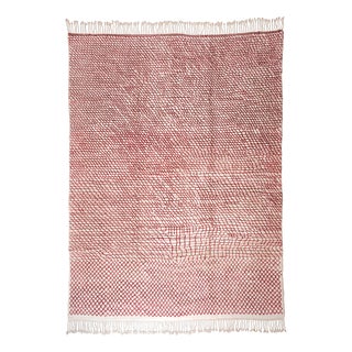 Hand-Knotted Wool Rug by Azele Studio For Sale