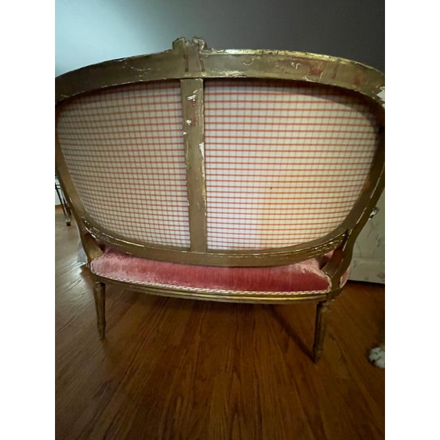 Late 19th Century French Giltwood Settee For Sale In San Francisco - Image 6 of 11