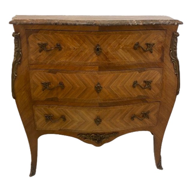 Louis XV Marquetry Chest of Drawers For Sale