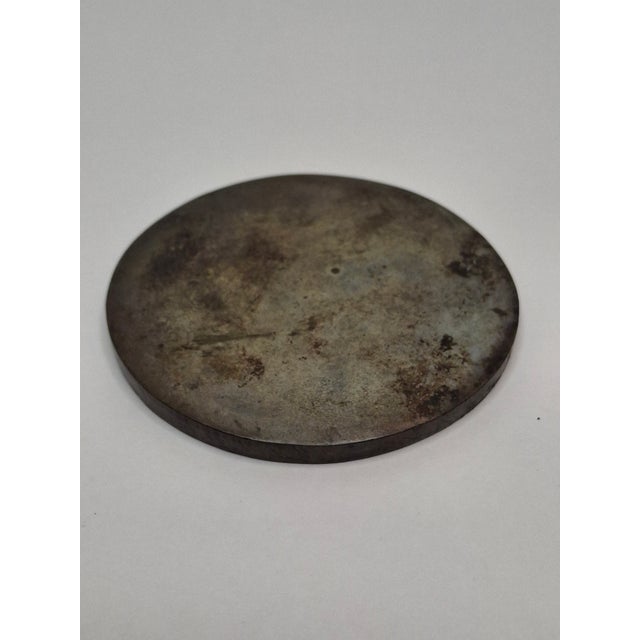 Sienna Antique Chinese Bronze Mirror Song Dynasty "5 Sons 2 Daughters" Blessing 3" For Sale - Image 8 of 16