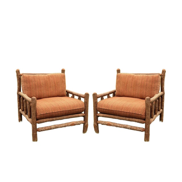 Four matched lounge chairs from the company that furnished the Old Faithful Inn at Yellowstone. Every frame here started...