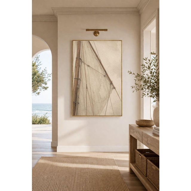 Nautical Minimal Coastal Architecture Study, Nautical Rigging Art Print, 24" × 36" For Sale - Image 3 of 9