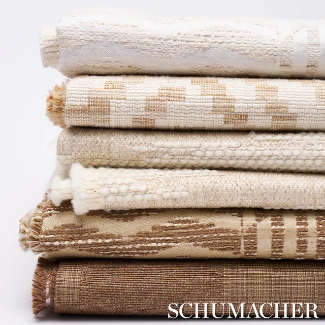 2020s Schumacher Grand Gesture Fabric In Flax For Sale - Image 5 of 5