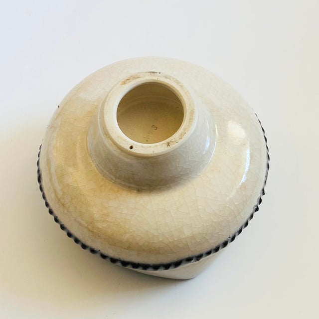 Vintage Ikebana Pottery Pedestal Bowl For Sale - Image 12 of 12